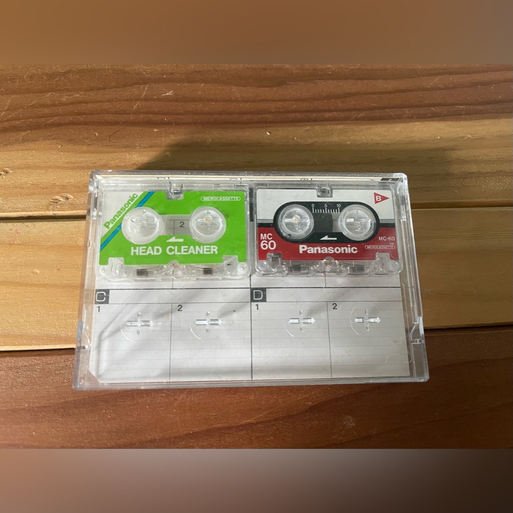 Vintages Micro Cassette Tape MC-60 / Head Cleaner Panasonic